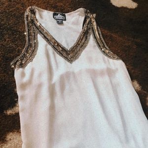 Angie top with beautiful beaded detail!